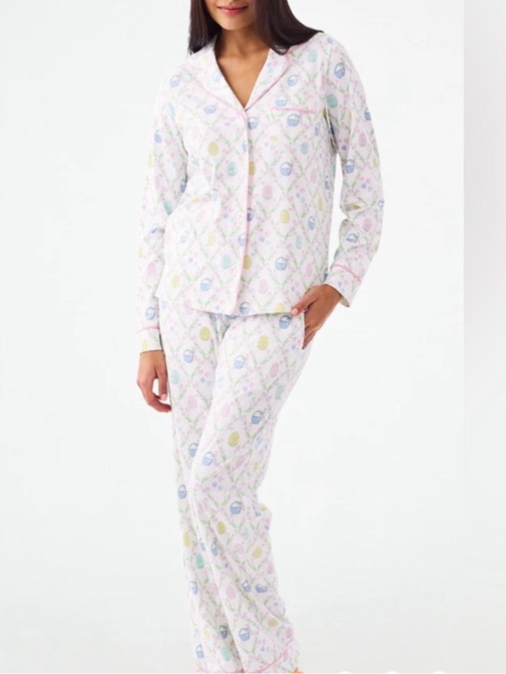 Roller Rabbit Tulip Trellis Pajama Set Easter Egg